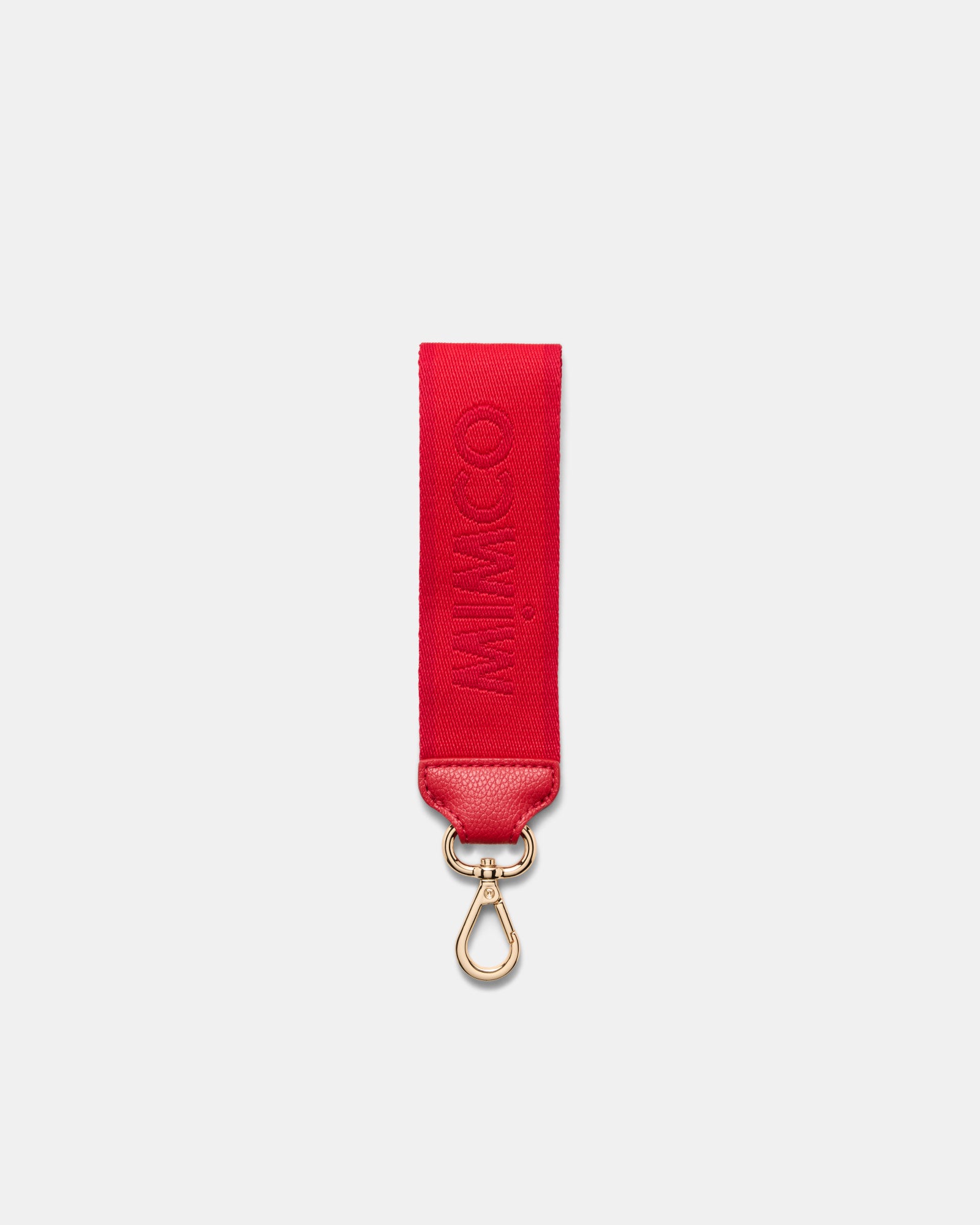 Stripe Webbing Wrist Strap - Lipstick Red