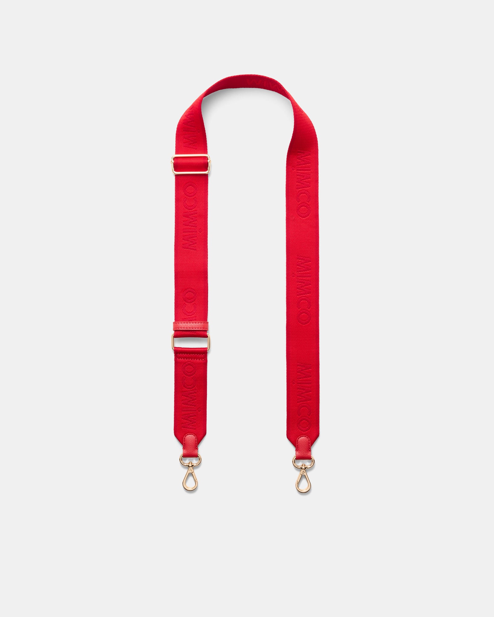 Stripe Webbing Bag Strap - Lipstick Red