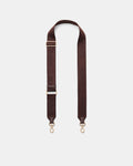 Stripe Webbing Bag Strap - Brandy