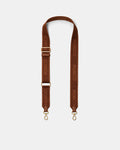 Stripe Webbing Bag Strap - Walnut