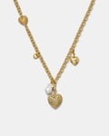 Fond Heart Long Necklace - Gold