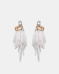 Gilded Fringe Earrings - Pearl