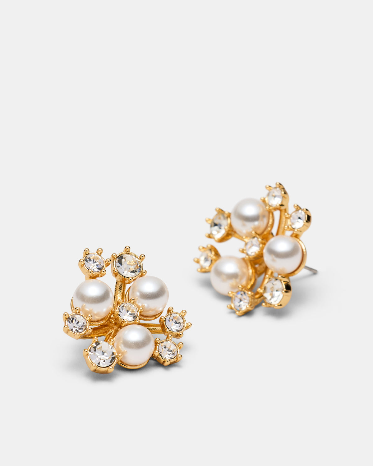 Trinket Stud Earrings - Pearl