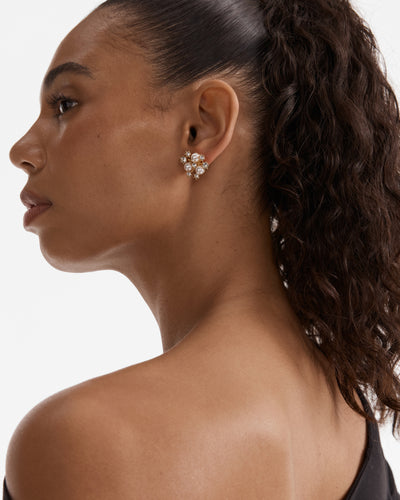 Trinket Stud Earrings - Pearl