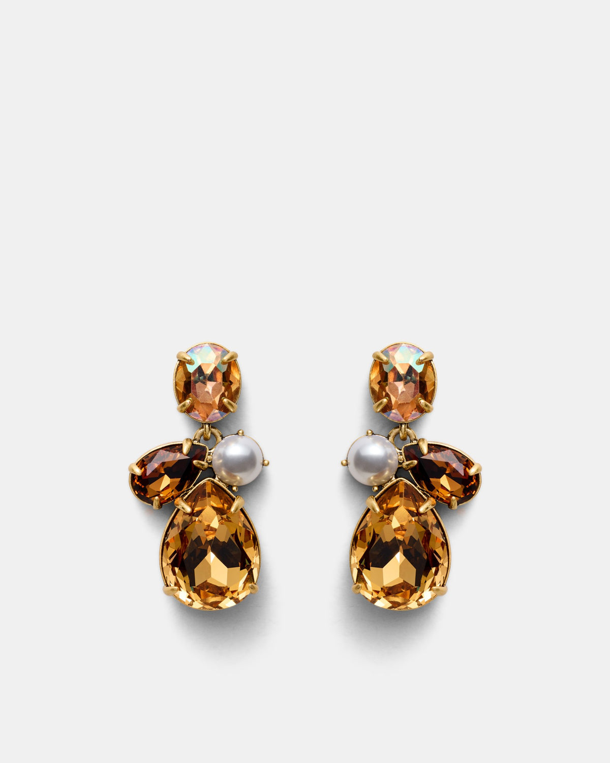 Bejewel Drop Earrings - TOFFEE
