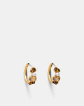 Bejewel Mini Hoop Earrings - TOFFEE