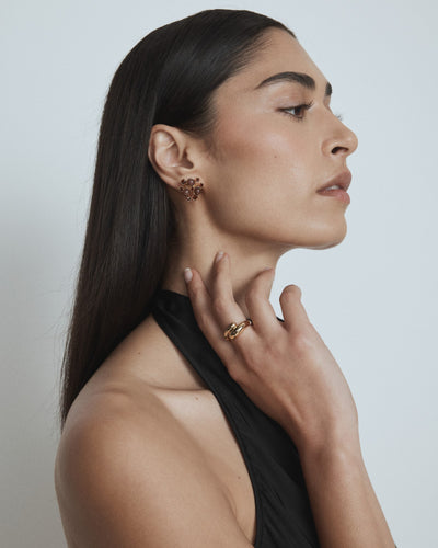 Trinket Stud Earrings - TOFFEE