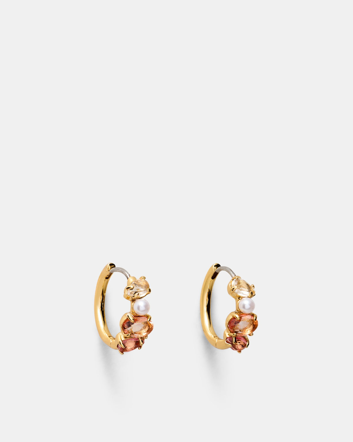 Bejewel Mini Hoop Earrings - Petal