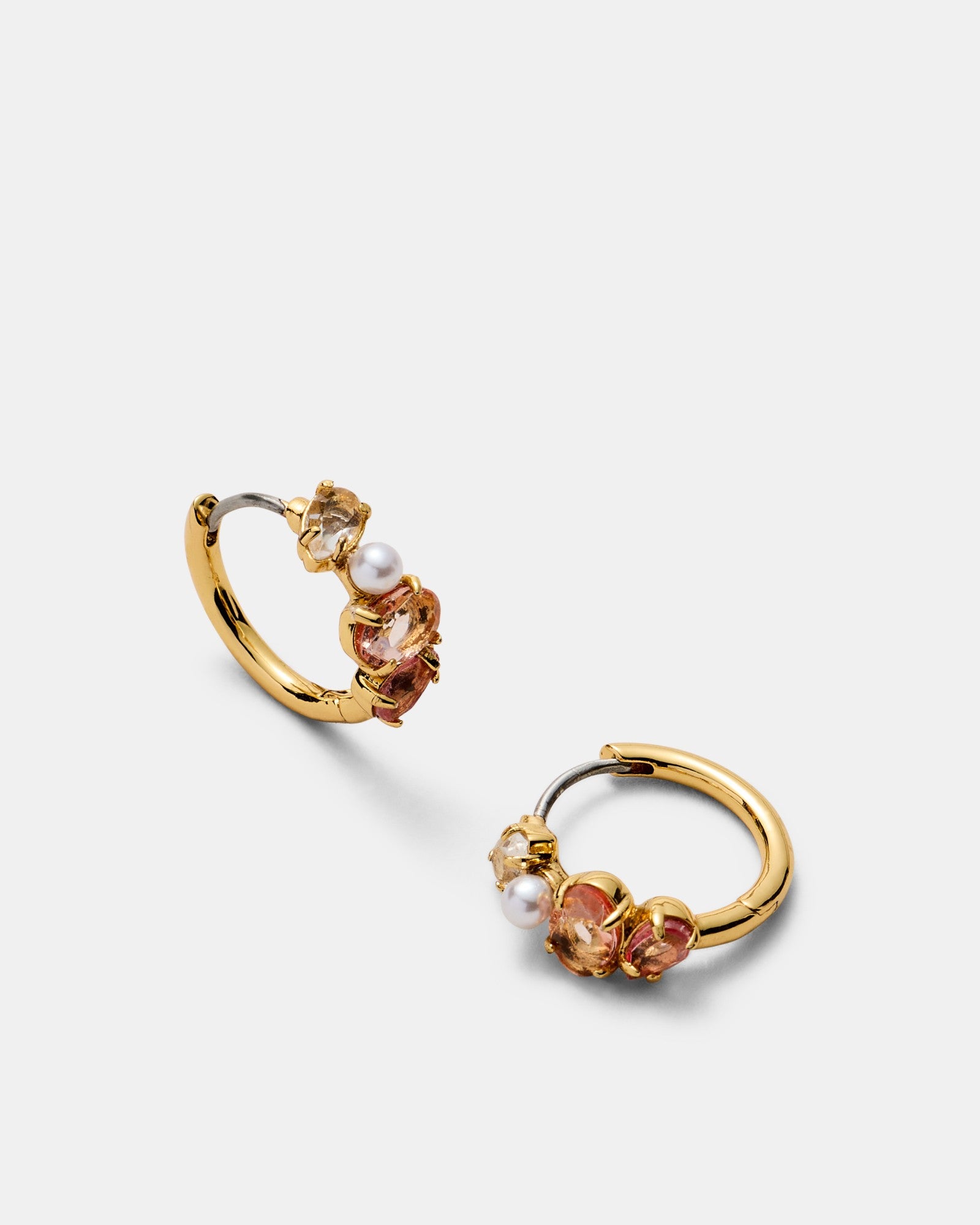 Bejewel Mini Hoop Earrings - Petal