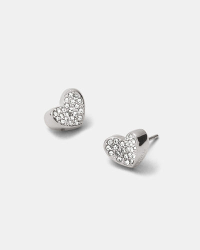 Heart To Heart Stud - Silver