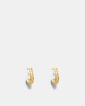 Forge Pearl Stud Earrings - Gold