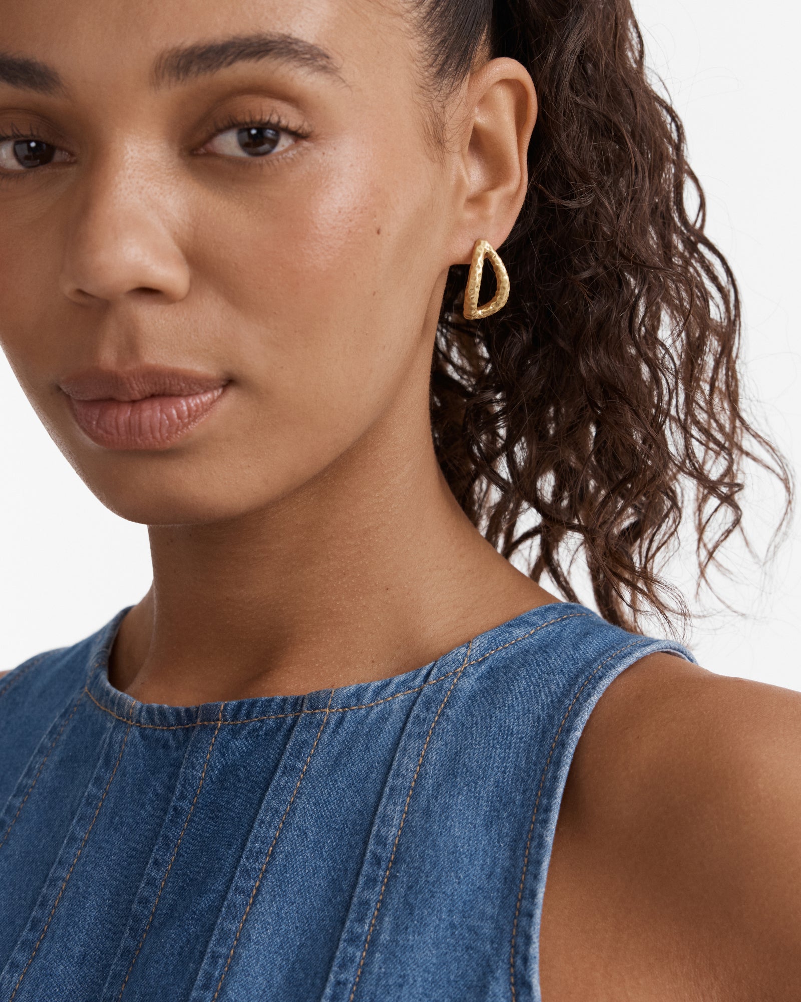 Gilded Hoop Earrings - Gold