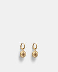 La Chance Charm Hoop Earrings - Gold