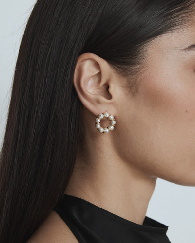 Anouk Pearl Stud Earrings - Pearl