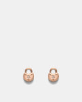 Lockette Stud Earrings - Rose Gold