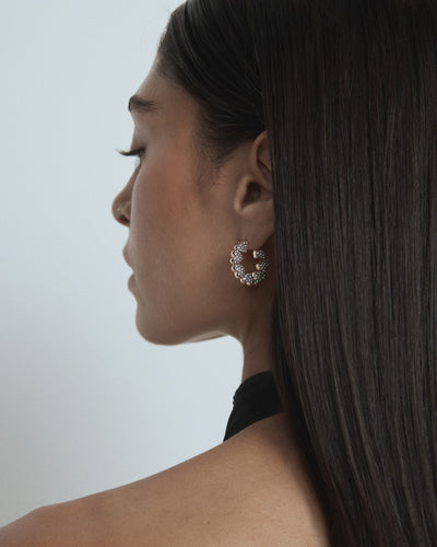 Hearted Hoops - Rose Gold