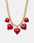 True Love Statement Necklace - Lipstick Red