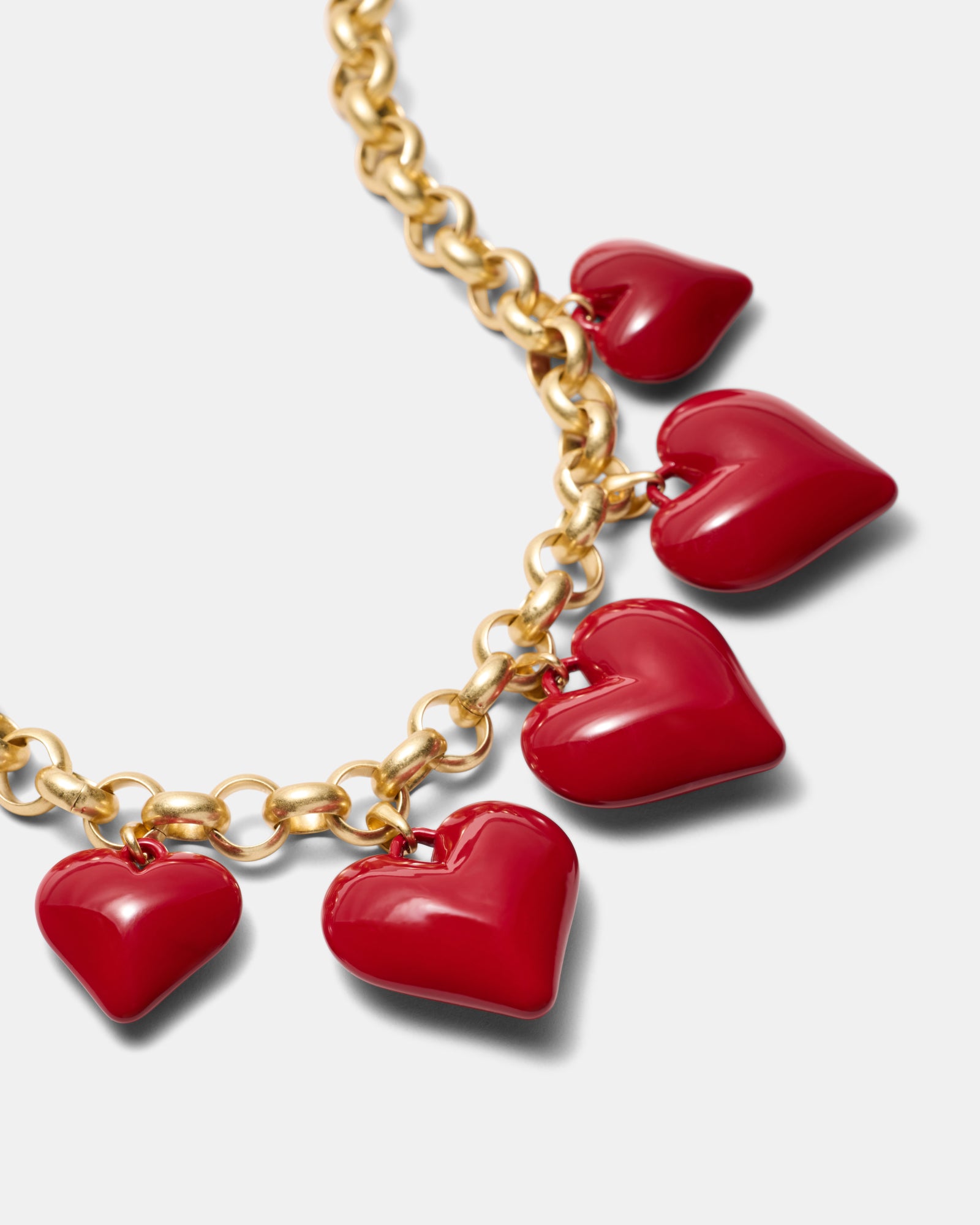 True Love Statement Necklace - Lipstick Red