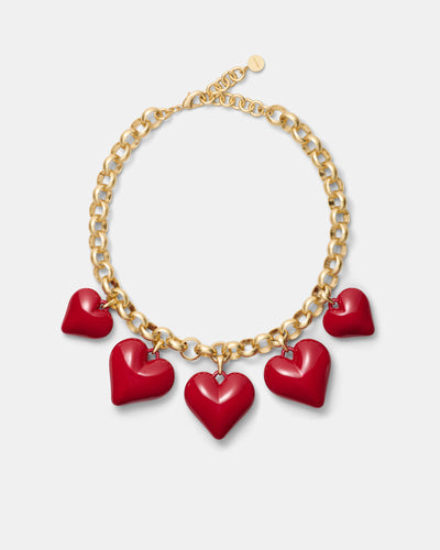 True Love Statement Necklace - Lipstick Red