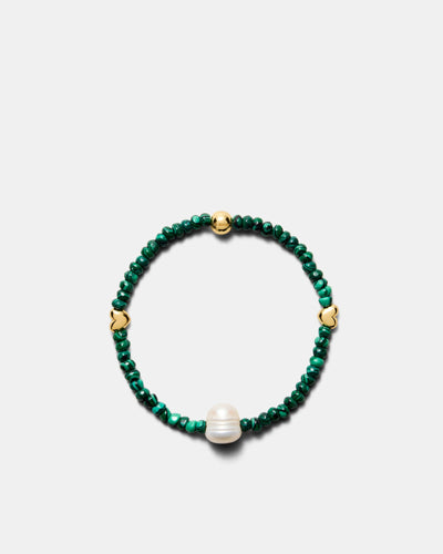 Bead Pearl Bracelet - Grass Green