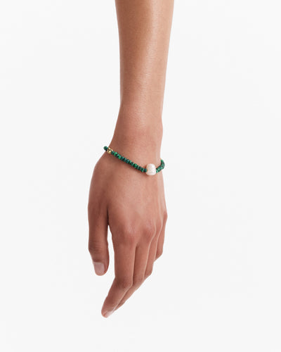 Bead Pearl Bracelet - Grass Green