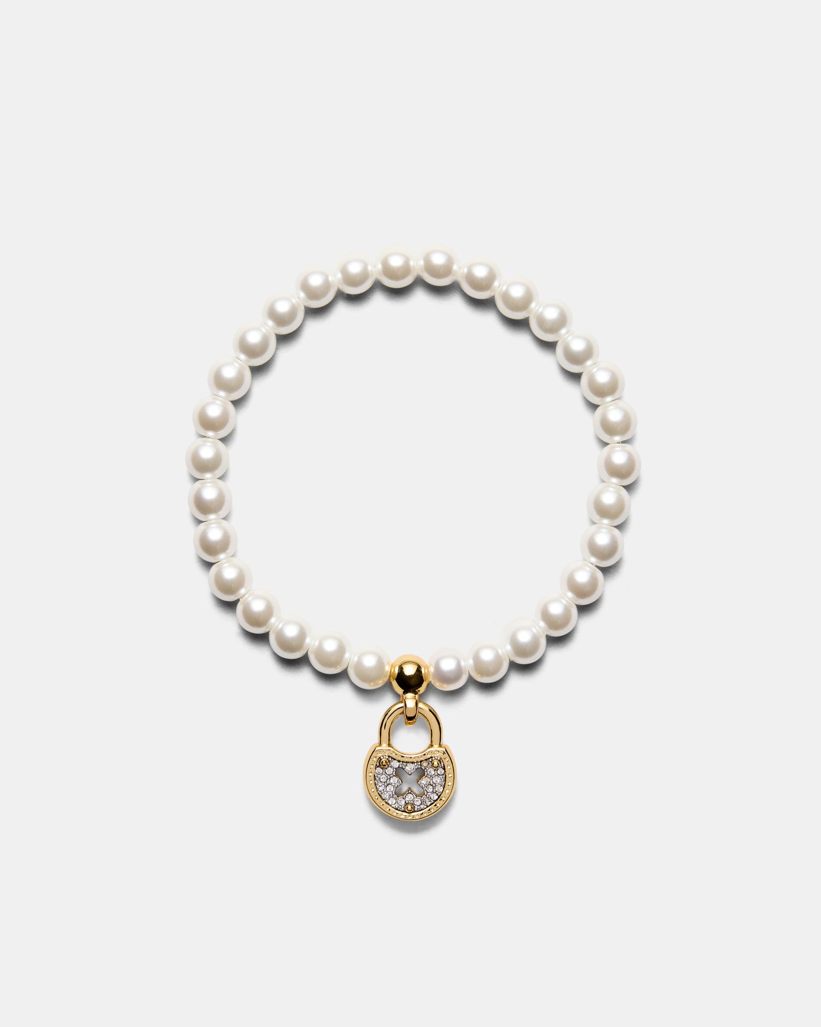 Lockette Pearl Bracelet - Gold