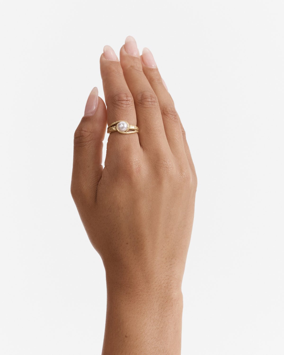 Forge Pearl Ring - Gold