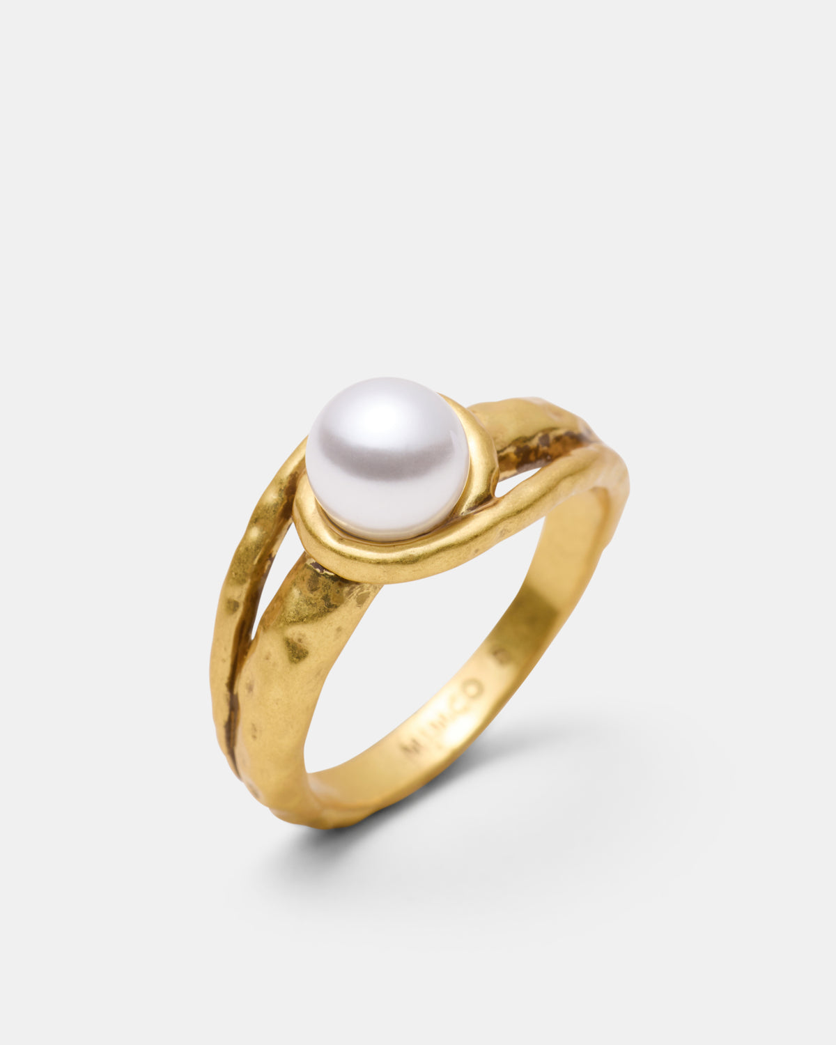 Forge Pearl Ring - Gold