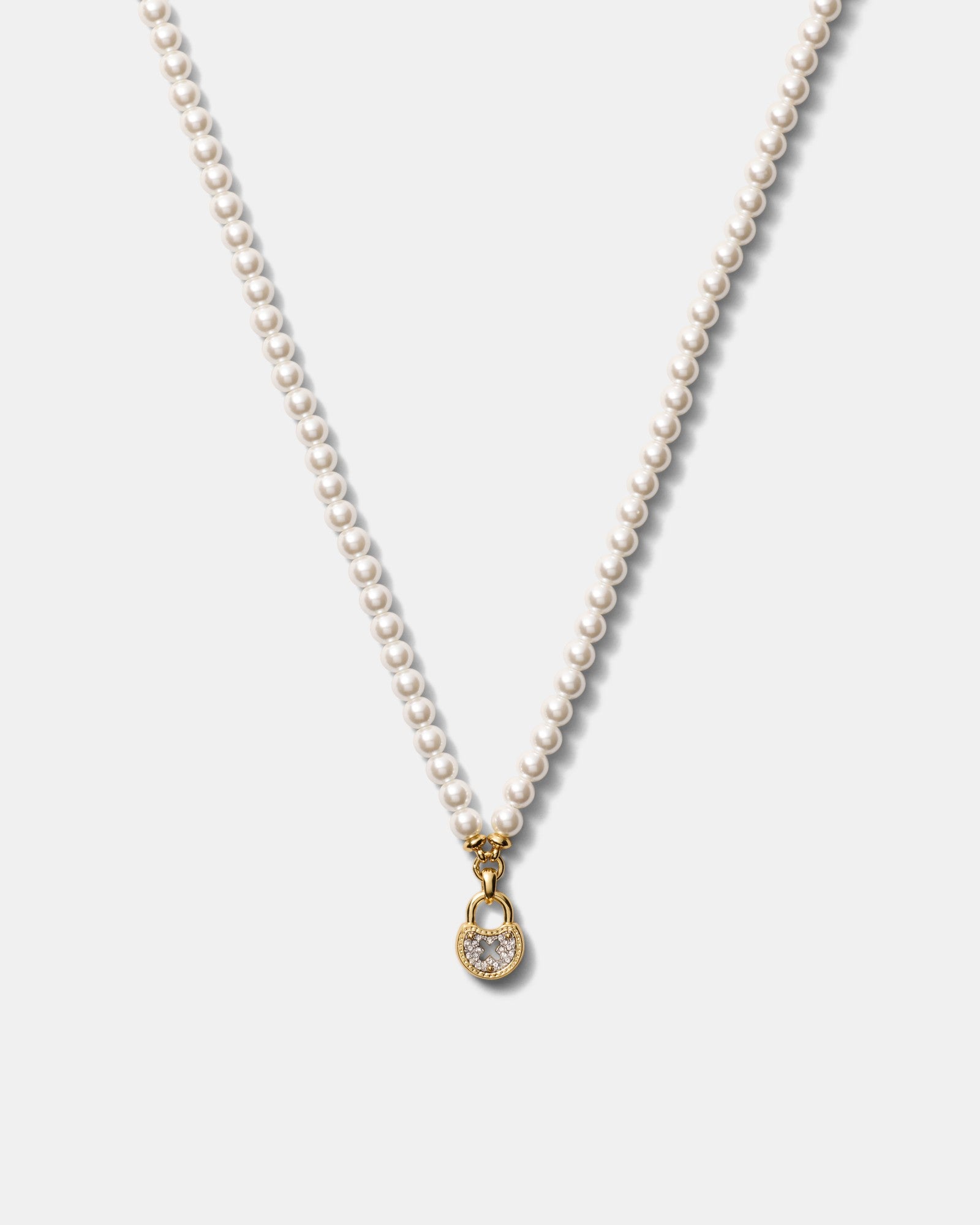 Lockette Pearl Necklace - Gold
