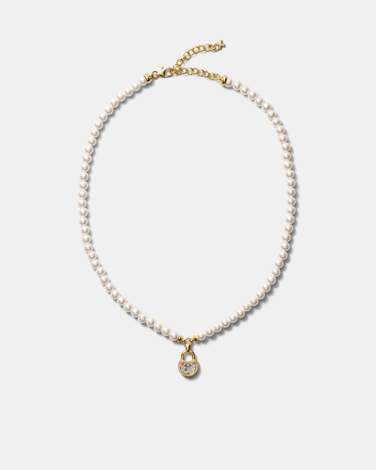 Lockette Pearl Necklace - Gold