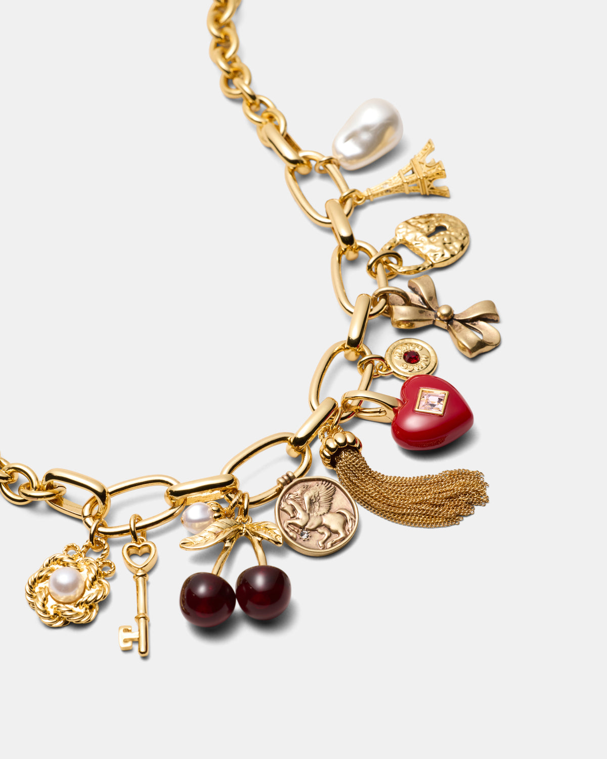 Noir Charms Necklace - Gold