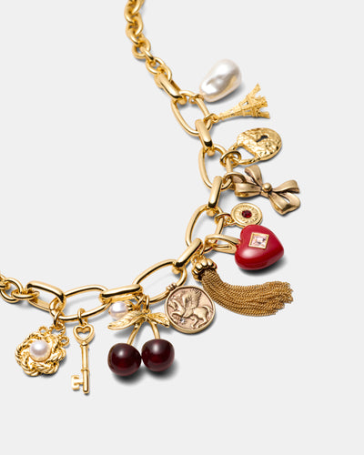Noir Charms Necklace - Gold