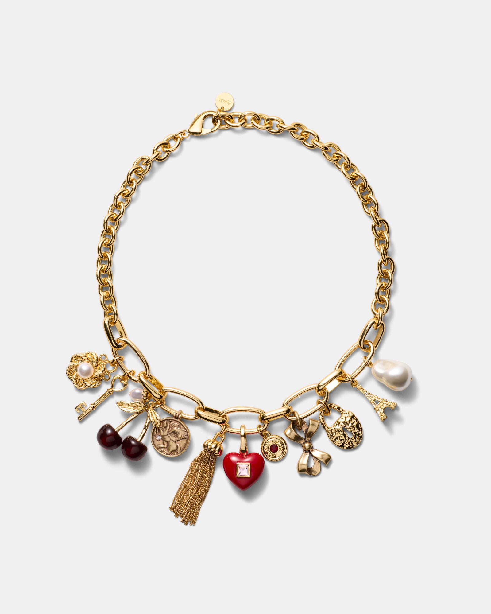 Noir Charms Necklace - Gold