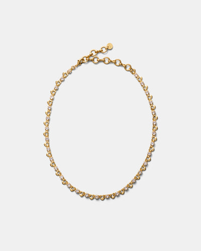Hearted Chain Necklace - Gold