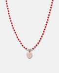 Heart And Seek Necklace - Lipstick Red