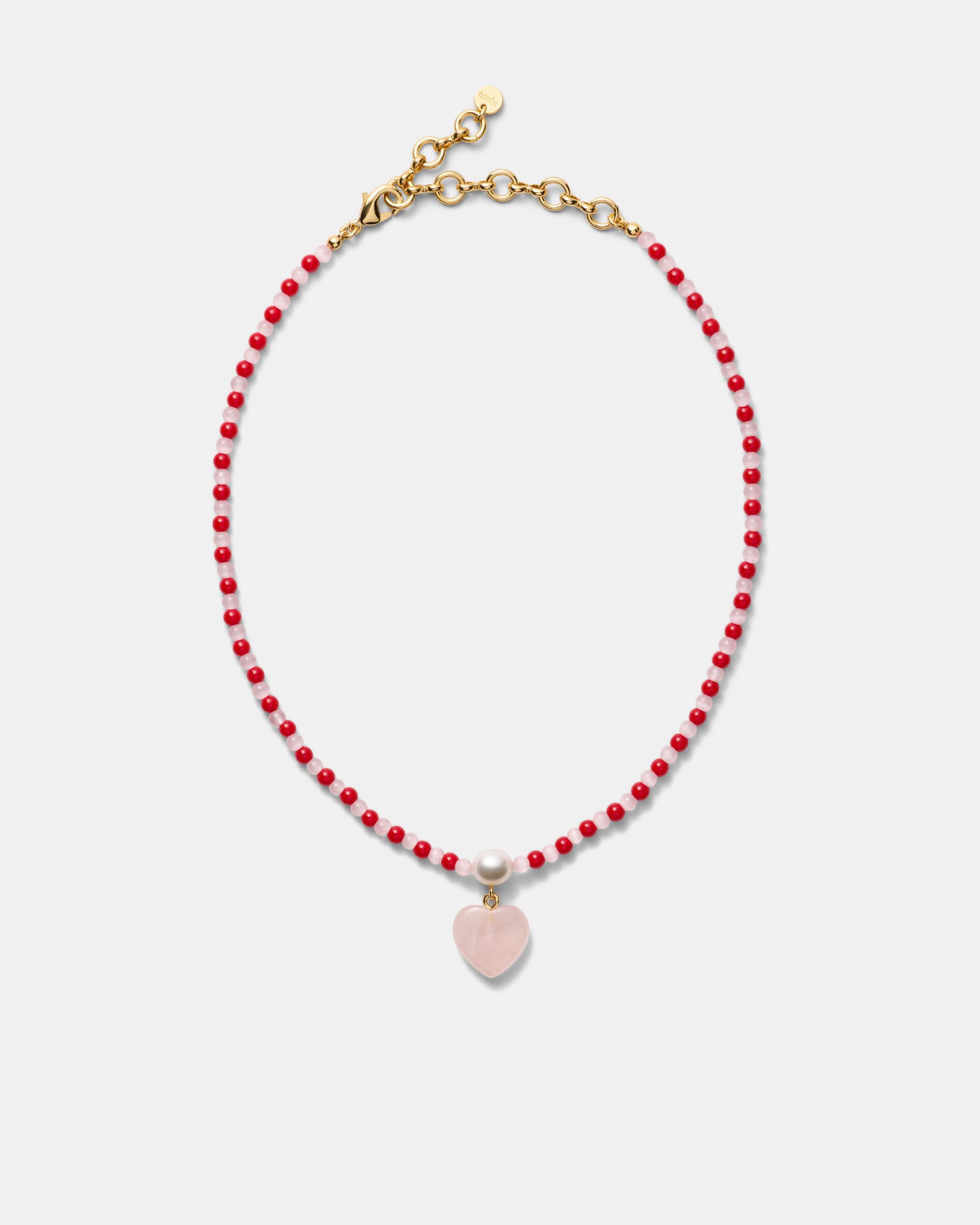Heart And Seek Necklace - Lipstick Red