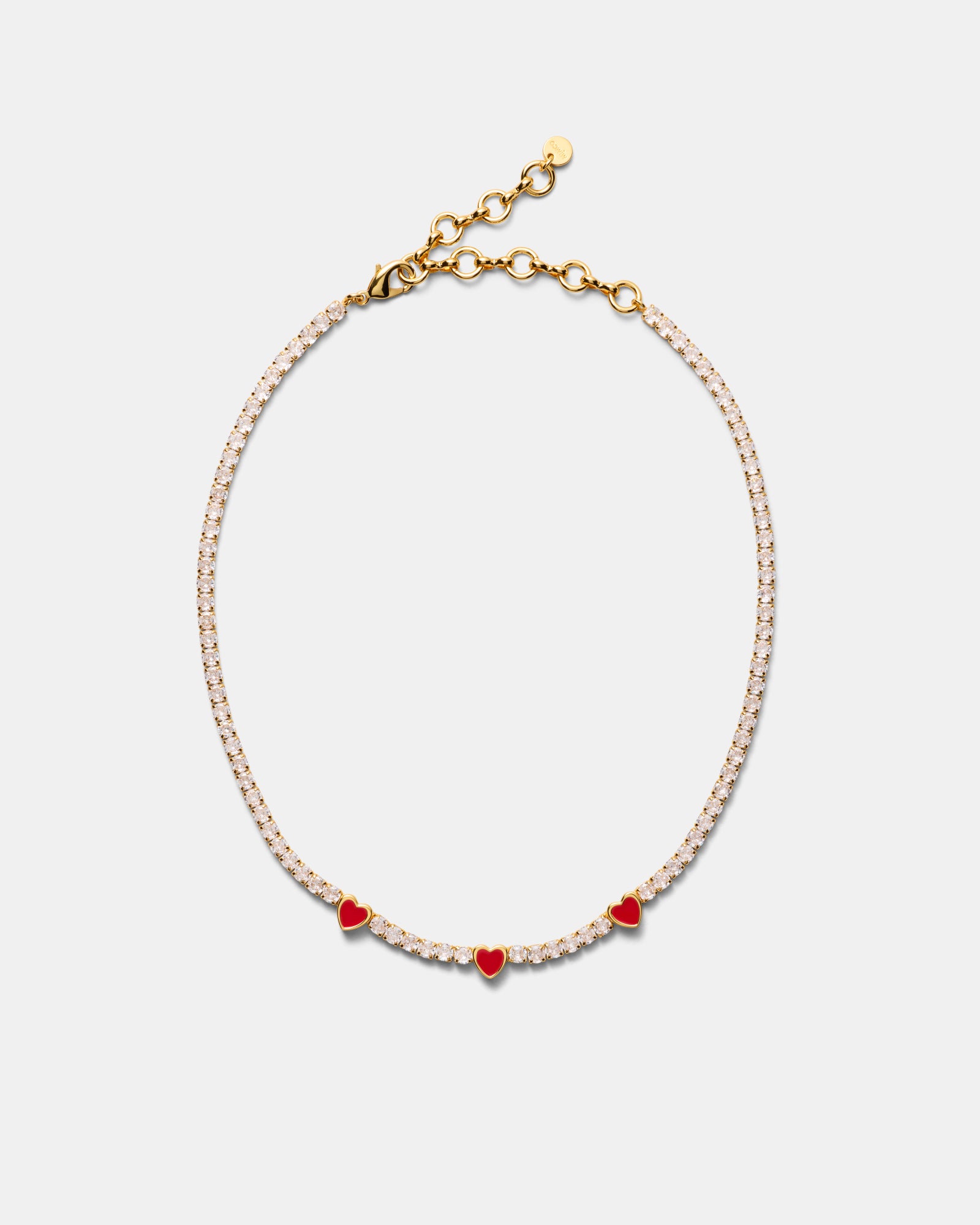 Lover Heart Necklace - Lipstick Red