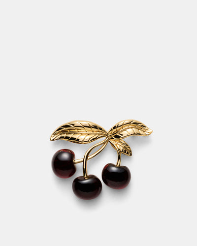 Noir Cherry Brooch - Bordeaux