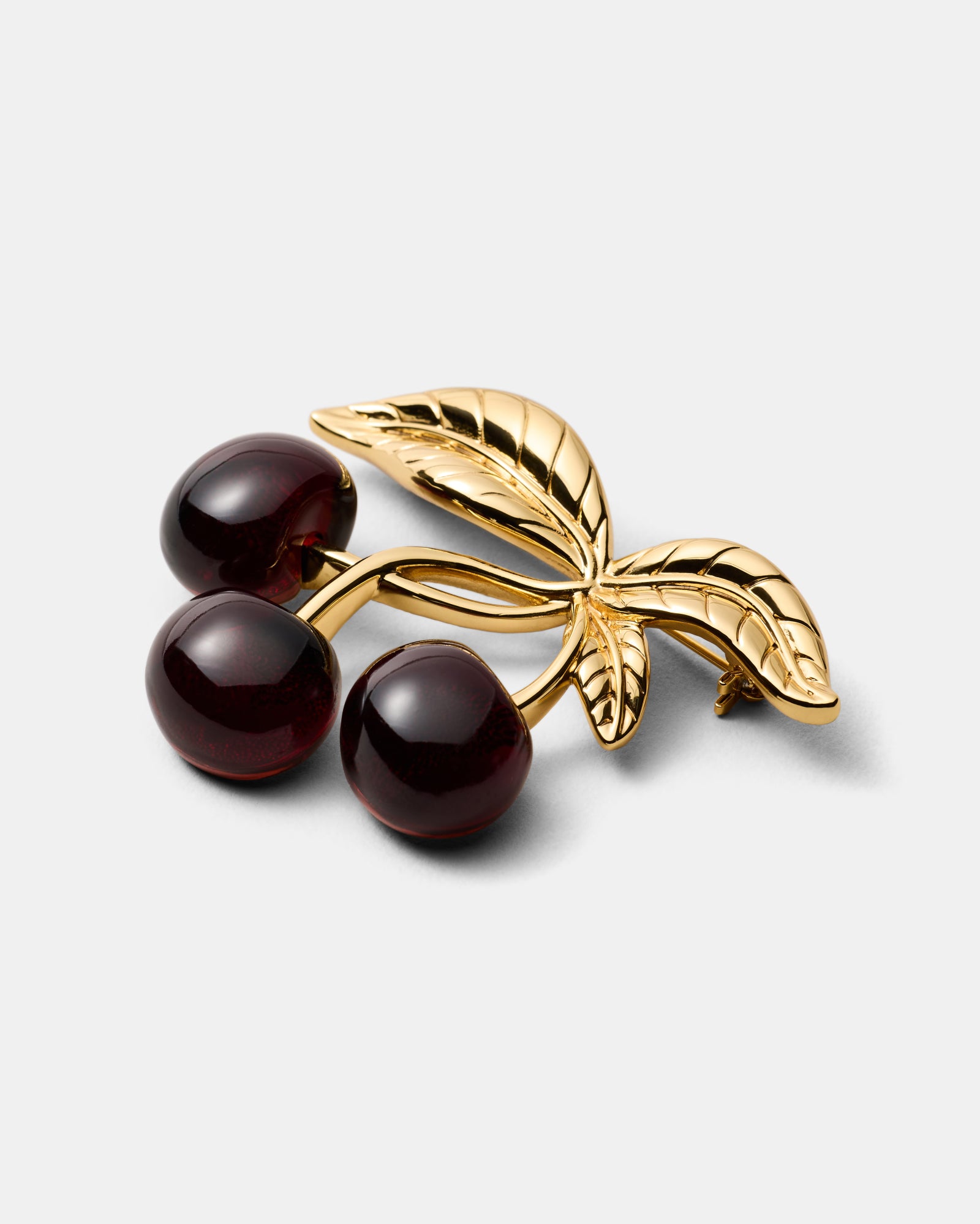 Noir Cherry Brooch - Bordeaux