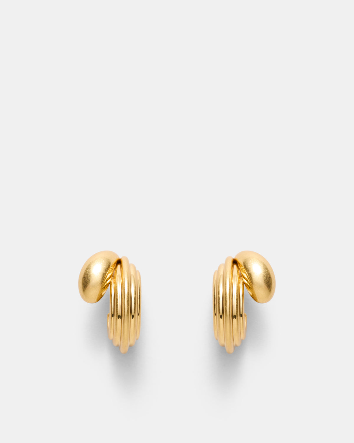 Deux Hoop Earrings - Gold