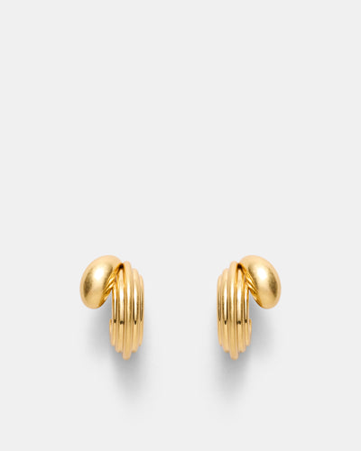 Deux Hoop Earrings - Gold