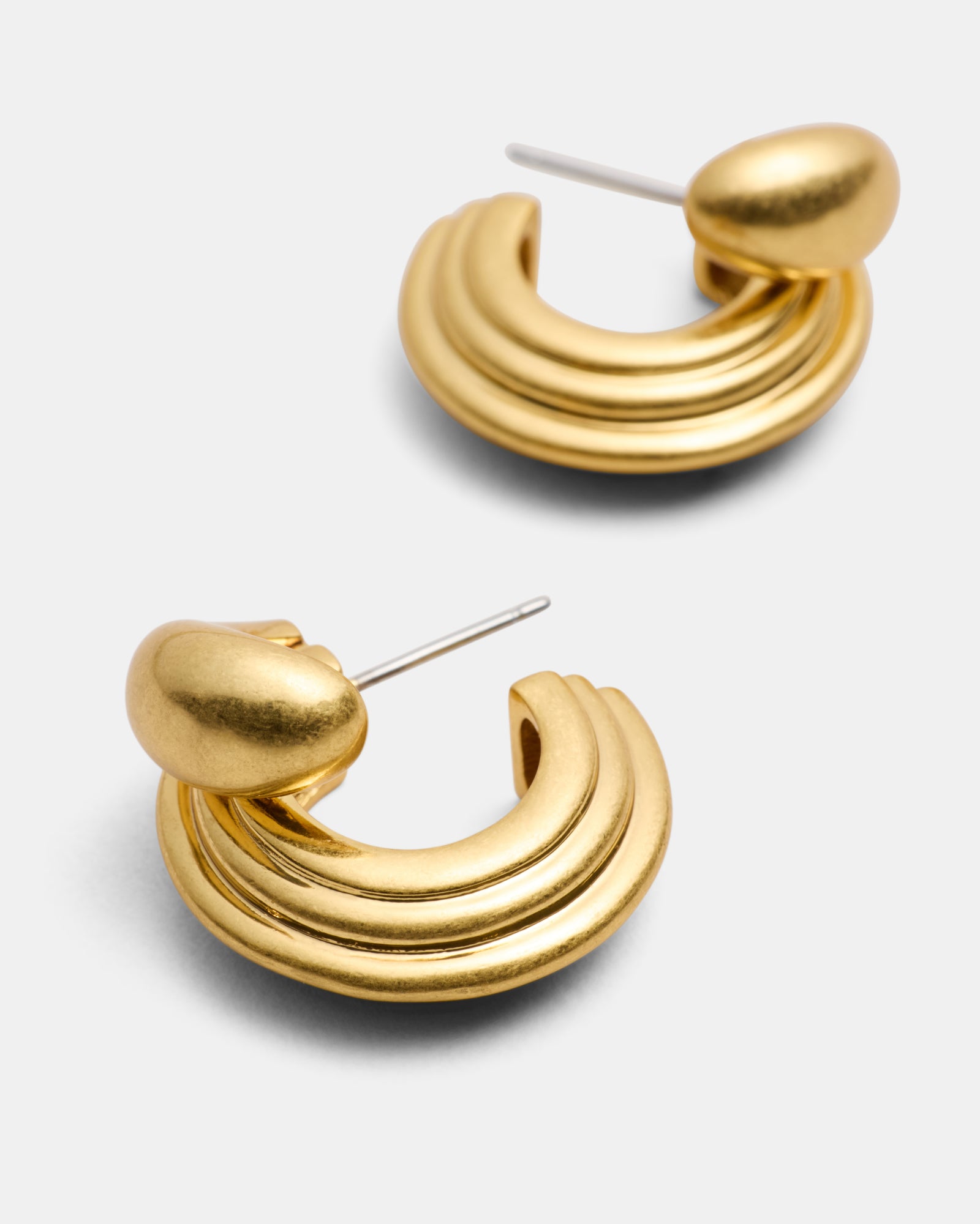 Deux Hoop Earrings - Gold