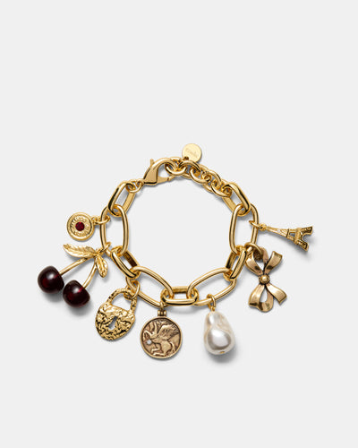 Noir Charms Bracelet - Gold