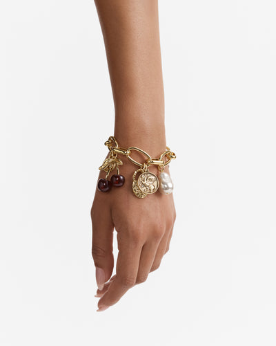 Noir Charms Bracelet - Gold