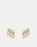 Crystalline Stud Earrings - Gold