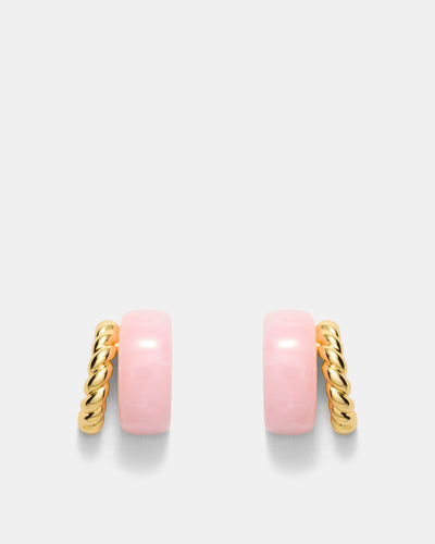 Magie Double Hoop Earrings - Petal