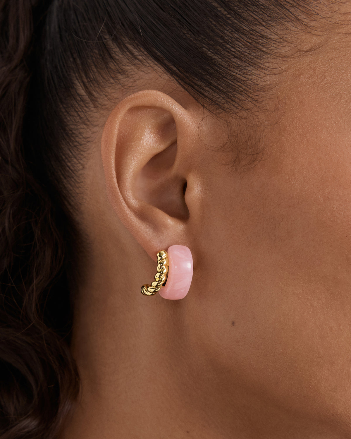 Magie Double Hoop Earrings - Petal