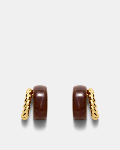 Magie Double Hoop Earrings - TOFFEE