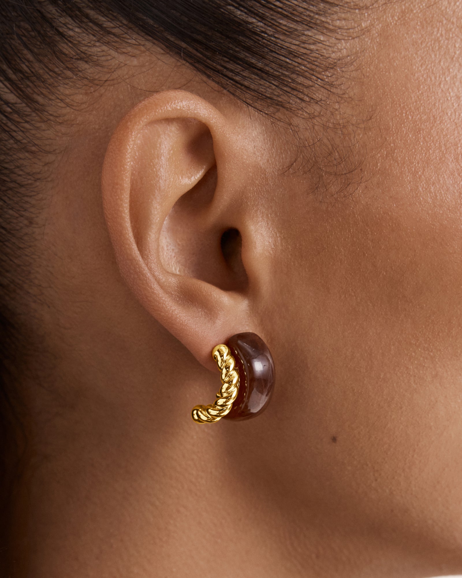Magie Double Hoop Earrings - TOFFEE