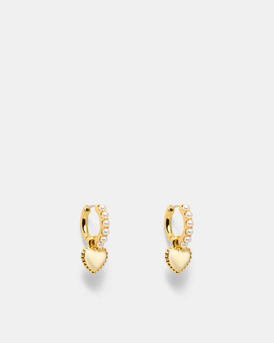 En Pointe Hoop Earrings - Buttermilk